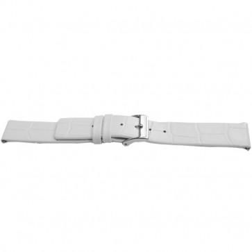 Bracelet de montre Universel F520 Cuir Blanc 18mm