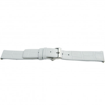 Bracelet de montre Universel H520 Cuir Blanc 22mm
