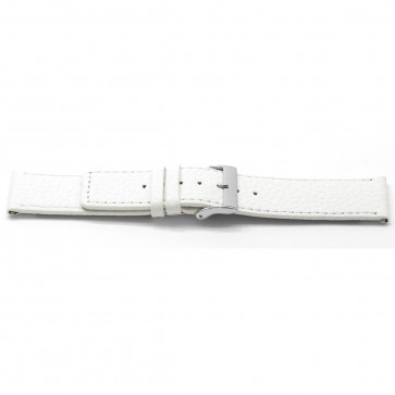 Bracelet de montre I500 Cuir Blanc 24mm + coutures blanches