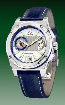 Bracelet de montre Jaguar J612 / J612-1 Cuir Bleu 20mm