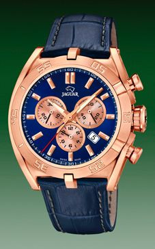 Bracelet de montre Jaguar J859-2 Cuir Bleu