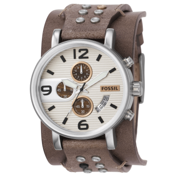 Bracelet de montre Fossil JR1149 Cuir Brun 22mm