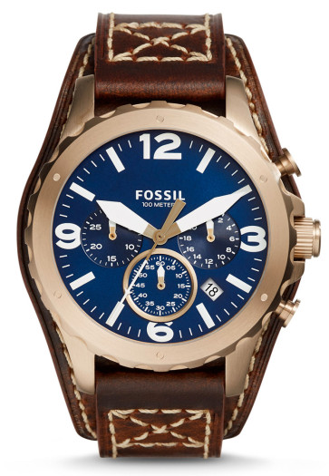 Bracelet de montre Fossil JR1505 Cuir Brun 22mm