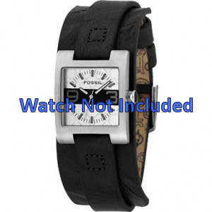 Bracelet de montre Fossil JR9514 Cuir Noir 12mm
