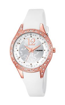 Bracelet de montre Calypso K5660-1 Caoutchouc Blanc 16mm