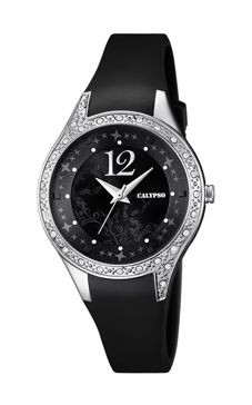 Bracelet de montre Calypso K5660-4 Caoutchouc Noir 16mm