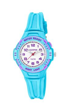 Bracelet de montre Calypso K6070-2 Caoutchouc Bleu clair