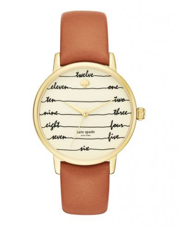 Bracelet de montre Kate Spade New York KSW1237 Cuir Brun 16mm