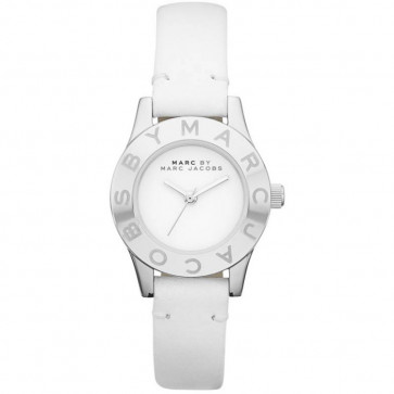 Bracelet de montre Marc by Marc Jacobs MBM1206 Cuir Blanc 12mm