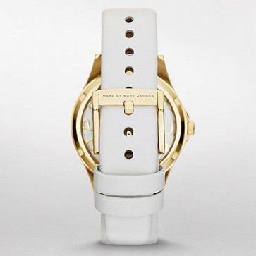 Bracelet de montre Marc by Marc Jacobs MBM1339 Cuir Blanc 16mm