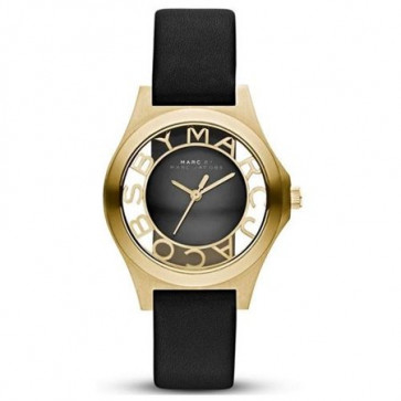 Bracelet de montre Marc by Marc Jacobs MBM1340 Cuir Noir 16mm