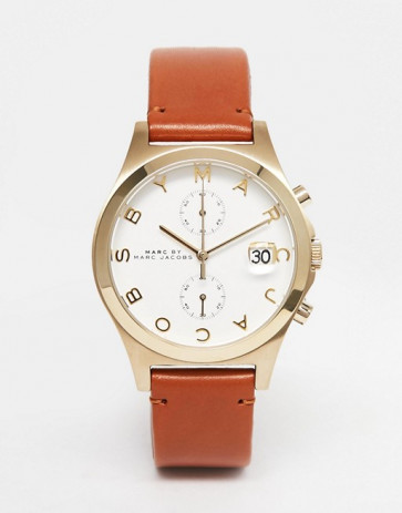 Bracelet de montre Marc by Marc Jacobs MBM1396 Cuir Brun 18mm