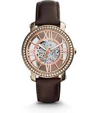 Bracelet de montre Fossil ME3088 Cuir Brun 18mm