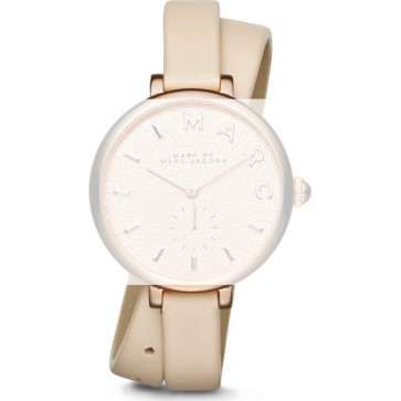 Bracelet de montre Marc by Marc Jacobs MJ1418 Cuir Beige 10mm