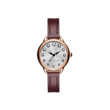 Bracelet de montre Marc by Marc Jacobs MJ1481 Cuir Rouge 10mm