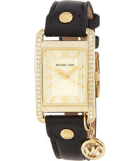 Bracelet de montre Michael Kors MK2379 Cuir Noir 18mm
