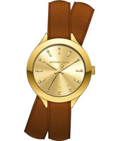 Bracelet de montre Michael Kors MK2501 Cuir Brun 14mm