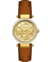 Bracelet de montre Michael Kors MK2504 Cuir Brun 16mm