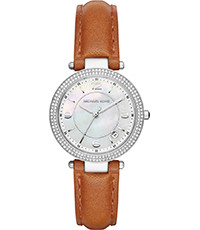 Bracelet de montre Michael Kors MK2542 Cuir Brun 16mm