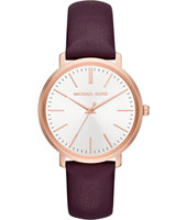 Bracelet de montre Michael Kors MK2605 Cuir Bordeaux 18mm