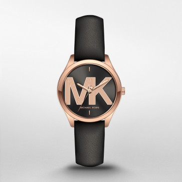 Bracelet de montre Michael Kors MK2860 Cuir Noir 16mm