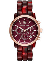 Bracelet de montre Michael Kors MK6237 Plastique Rouge 22mm