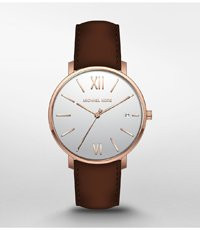 Bracelet de montre Michael Kors MK8700 Cuir Brun 20mm
