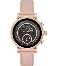 Bracelet de montre Michael Kors MKT5068 Silicone Rose 18mm