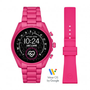 Bracelet de montre Montre intelligente Michael Kors MKT5099 Aluminium Rouge 22mm