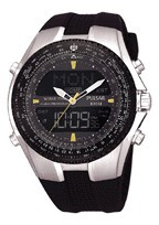 Bracelet de montre NX14-X00101 Silicone Noir