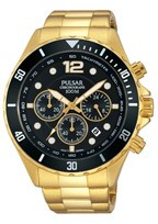 Bracelet de montre Pulsar PT3720X1 Acier Plaqué or 22mm
