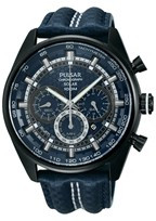 Bracelet de montre Pulsar VS75-X004 / PX5043X1 Nylon Bleu 24mm