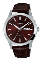 Bracelet de montre Lorus VX43-X097 / RXN31DX9 / RHG089X Cuir Brun 20mm