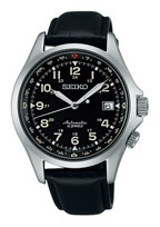 Bracelet de montre Seiko 6R15-02N0 / SARG007 Cuir Noir 20mm