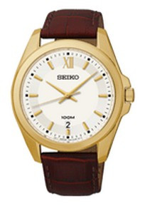 Bracelet de montre Seiko 7N42-0FP0 / SGEG64P2 / 4LR2KE Cuir Brun 20mm