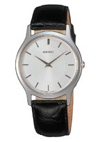 Bracelet de montre Seiko V700-8A10 / SJB081P1 / 4GG5JB Cuir Noir 18mm