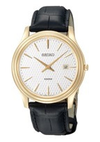 Bracelet de montre Seiko 7N39-0BS0 / SKP350P1 Cuir Noir 20mm