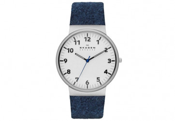 Bracelet de montre Skagen SKW6098 Cuir/Textile Bleu 23mm