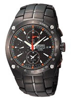 Seiko bracelet de montre SNA595P1 / 7T62-0ED0 Métal Noir 15mm