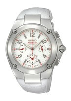 Bracelet de montre Seiko SRW891P1.7T11-0BC0 / SPORTURA Cuir Blanc 12mm