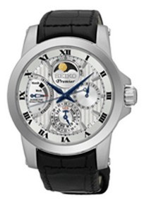 Bracelet de montre Seiko SRX011P2 / 5D88-0AG0 Cuir Noir 21mm