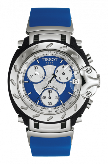 Bracelet de montre Tissot T0114171704100A / T610014611 Caoutchouc Bleu