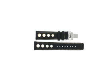 Bracelet de montre Tissot T91142851A / T91142781A / PRS 516 / T600013244 Cuir Noir 20mm