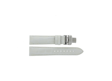 Bracelet de montre Tissot T0862081611600A / T600033623 Cuir Blanc 18mm