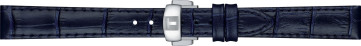 Bracelet de montre Tissot T600049328 Cuir Bleu 14mm