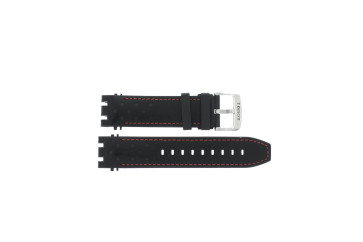 Bracelet de montre Tissot T1154272705700 / T603045025 Caoutchouc Noir 22mm
