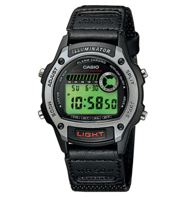 Casio bracelet de montre 10012370 Cuir Noir 18mm 
