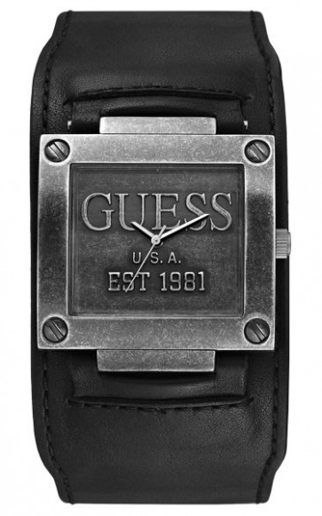Bracelet de montre Guess W0418G2 Cuir Noir