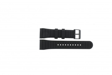 Bracelet de montre Pulsar W861-X006 / PQ2011X1 / PQ2046X1 / PQ2048X1 Caoutchouc Noir 24mm