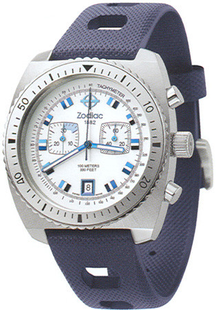 Bracelet de montre Zodiac ZO2242 Caoutchouc Bleu